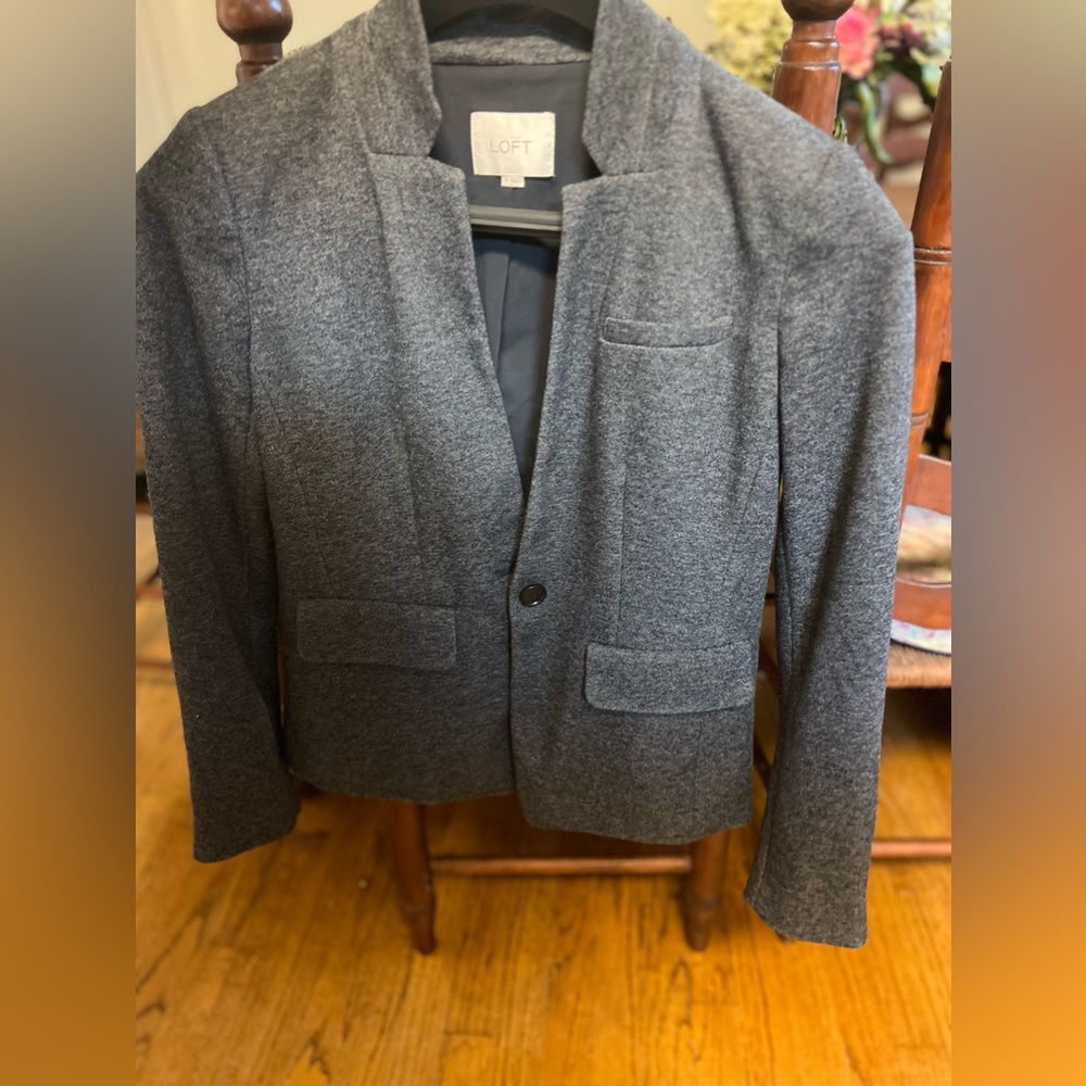 Ann Taylor LOFT Gray Blazer